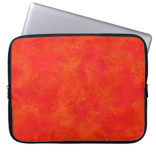 Red Orange Abstrakt Mönster Laptop Fodral