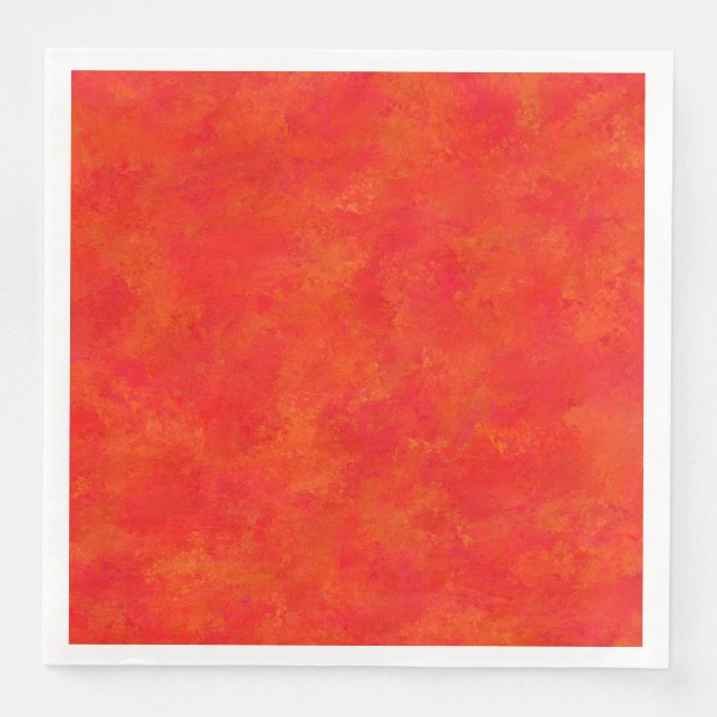 Red Orange Abstrakt Mönster Pappersservett (Framsida)
