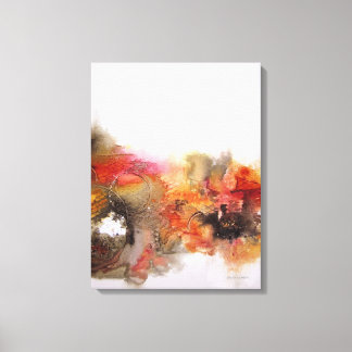 Red Orange Brown Abstrakt Art Canvas