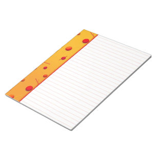 Red Orange Dots och Linjer Roligt Yello Gräns Ante Anteckningsblock