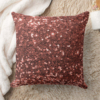 Red Orange Faux Sequin Glitter Dekorativ kudde