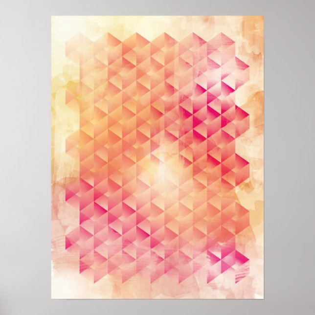 Red & Orange Geometric Poster (Framsidan)