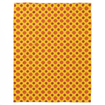 RED ORANGE GULT AUTUMN POLKA DOTS