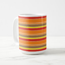 RED ORANGE GULT BROWN RAND AUTUMN KAFFEMUGG