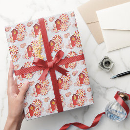 Red Orange Gult Flower Arabian Nattabinceañera Presentpapper