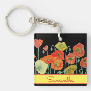 Red Orange Gult Poppies Girls Namn