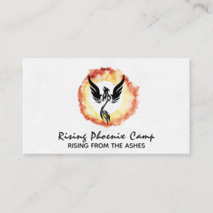 *~* RED ORANGE GULT Ring av Fire Black Phoenix Visitkort