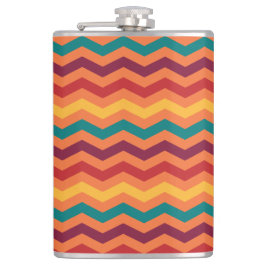 RED ORANGE GULT TEAL BURGUNDY ZIG ZAG RAND FICKPLUNTA