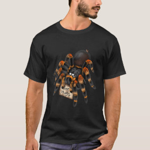 Red Orange Knee Tarantula Spider Hugs T Shirt