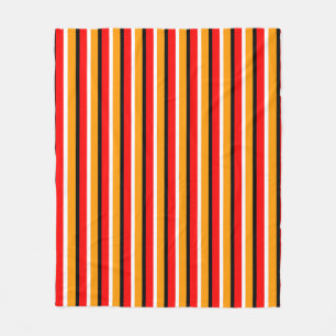 Red Orange Rand Mönster Design Fleecefilt