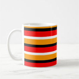 Red Orange Rand Mönster Design Kaffemugg