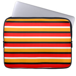 Red Orange Rand Mönster Design Laptop Fodral
