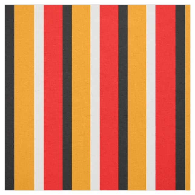 Red Orange Rand Mönster Design Tyg (Provkarta)