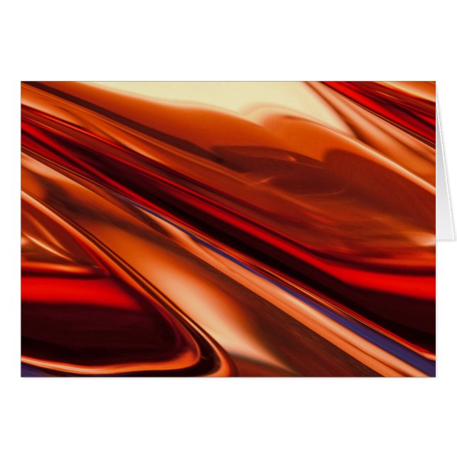 Red Orange Shiny Yta Hälsningskort (Framsidan Horizontal)