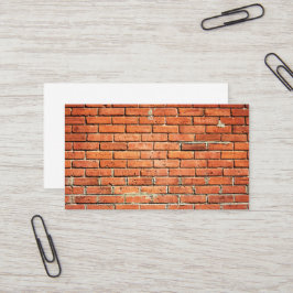 Red Orange Small Brick Wall Urban Visitkort