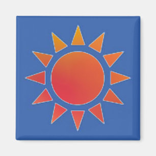 Red Orange Sol Magnet
