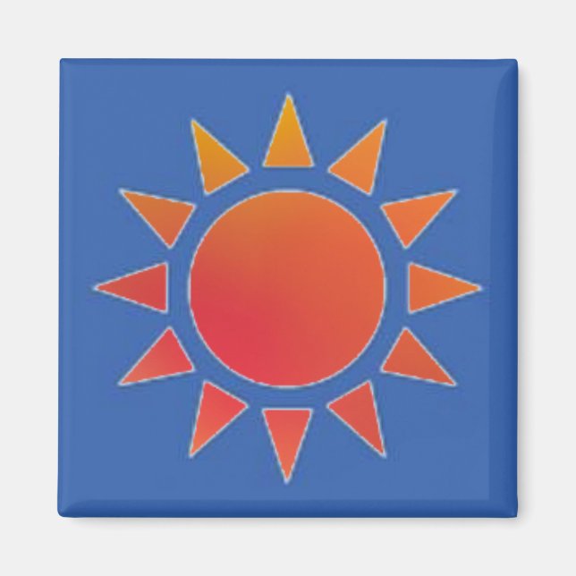 Red Orange Sol Magnet (Framsidan)