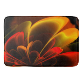 Red Orange Stylized Flower halv Corolla Badrumsmatta