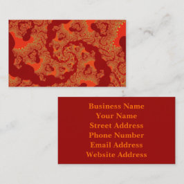 Red Orange Swirl Visitkort