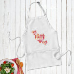 Red & Orange Tack Cloud Hearts Förkläde<br><div class="desc">Vill du rengöra dina kläder när du gör saken du kärlek? Är du tacksam för din matlagning,  ditt prydnadsverk eller  trillar?  kärlek med den skickligheten med en plattdesign som har en flerspråkig tacksamhet för hjärtformen i röda nyanser och orange. Kanske en presentidé för en frivillig eller generös vän.</div>
