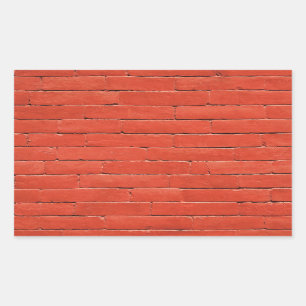 Red Orange Wall Rektangulärt Klistermärke