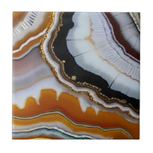 Red Orange White Black Blue Guld Agate Geode