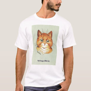 Red Orange & White Cat, Louis Wain T-shirt