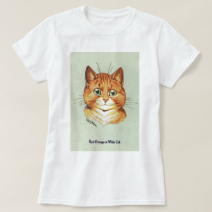 Red Orange & White Cat, Louis Wain T-shirt