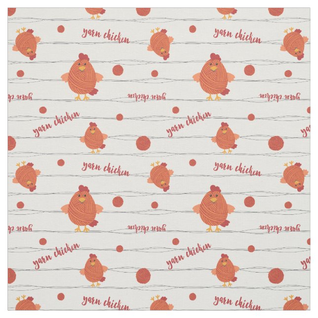 Red & Orange Yarn Chicken Champion Tyg (Provkarta)