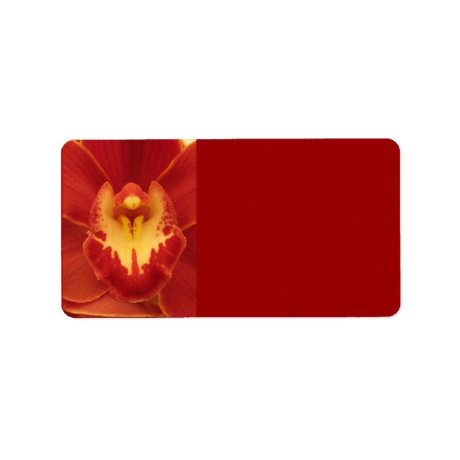 Red Orchid Address Label Adressetikett (Framsidan)