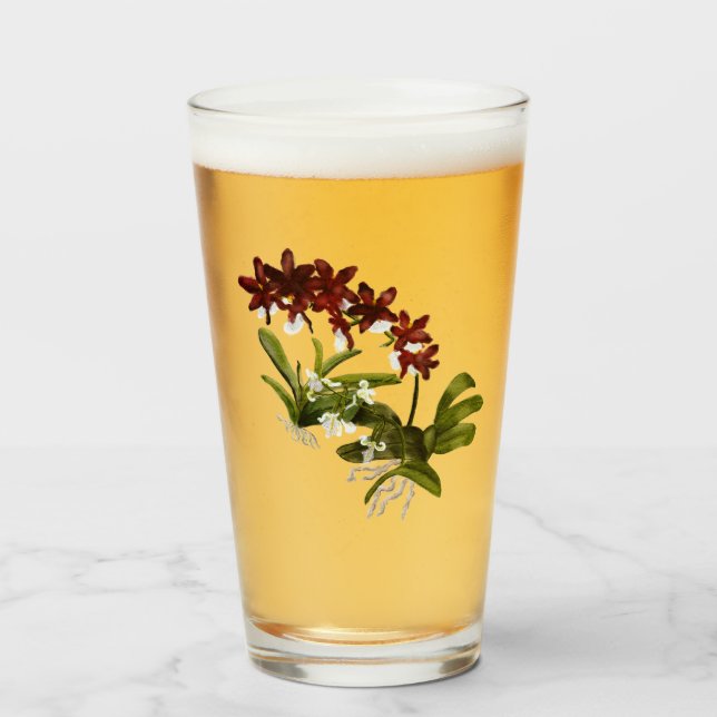 Red Orchid Glass Glaskopp (Framsida fylld)