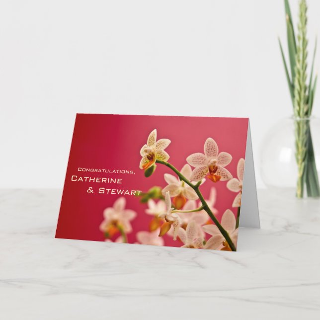 Red Orchid (Grattis kort för Bröllop) (Framsida)