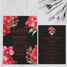 Red Orchids alla på ett bröllop