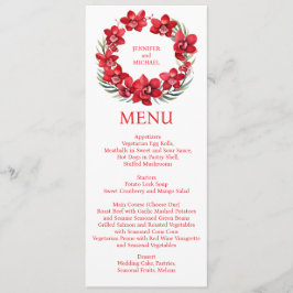 Red Orchids Menu Bröllop Menu Meny