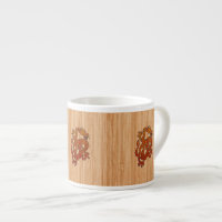 Red Oriental Dragon på Bamboo stil
