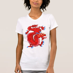 Red Oriental Dragon T Shirt