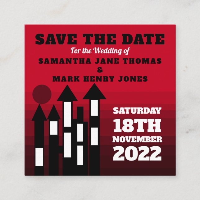 Red Oriental Palace, spara datumet Tilläggskort (Framsida)