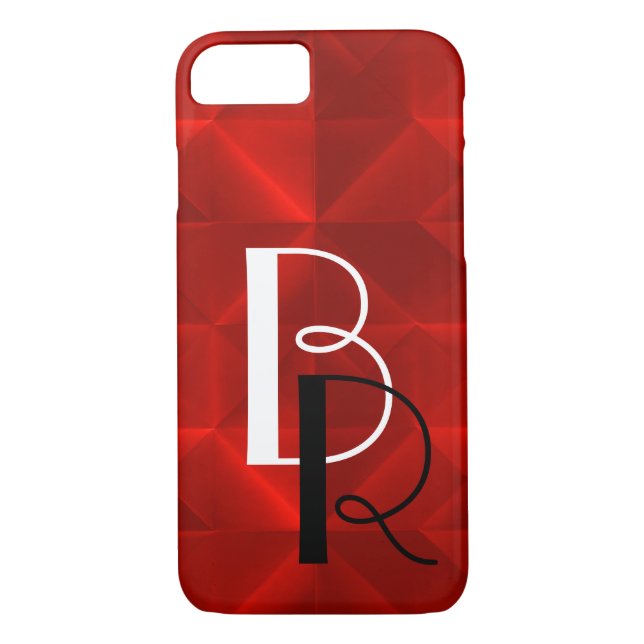 Red Origami med initialer Case-Mate iPhone Skal (Baksida)