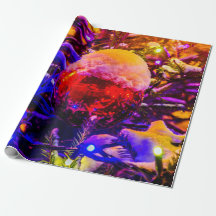 Red Ornament Boll, Snö Cap