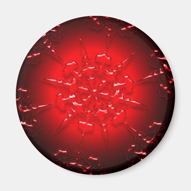 Red Ornament Magnet (Framsidan)