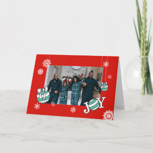 Red Ornament Photo jul Cards OnlineGod jul Kort