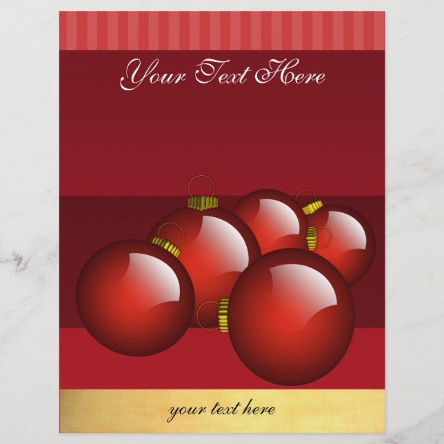 Red Ornaments Business Flyer (Framsidan)