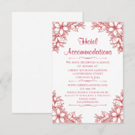 Red Ornate Bröllop Hotel-inkvartering Tilläggskort