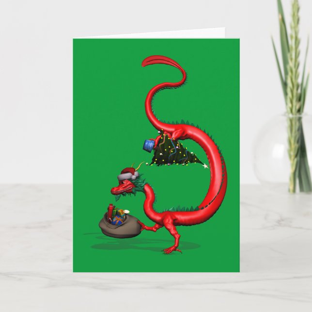 Red Östra Dragon Helgkort (Framsida)