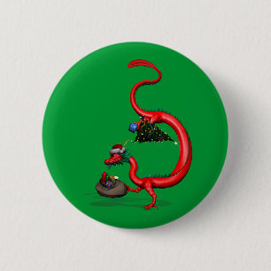 Red Östra Dragon Knapp