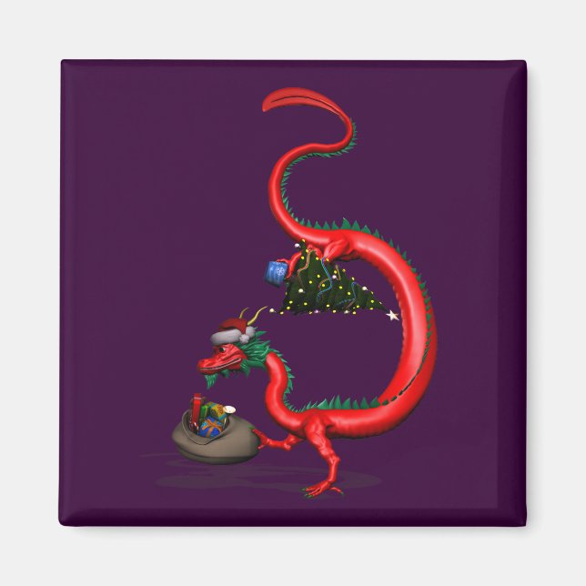 Red Östra Dragon Magnet (Framsidan)