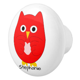 Red Owl Design Personlig Knopp