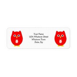 Red Owl Design Return Address Returadress Etikett