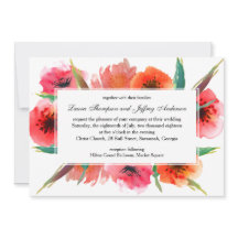 Red Paepies Blommigt Bröllop