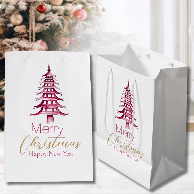 Red Pagoda Julgran Gift Bag (Red Pagoda Christmas Tree Gift Bag)